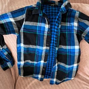 Blue Plaid Top